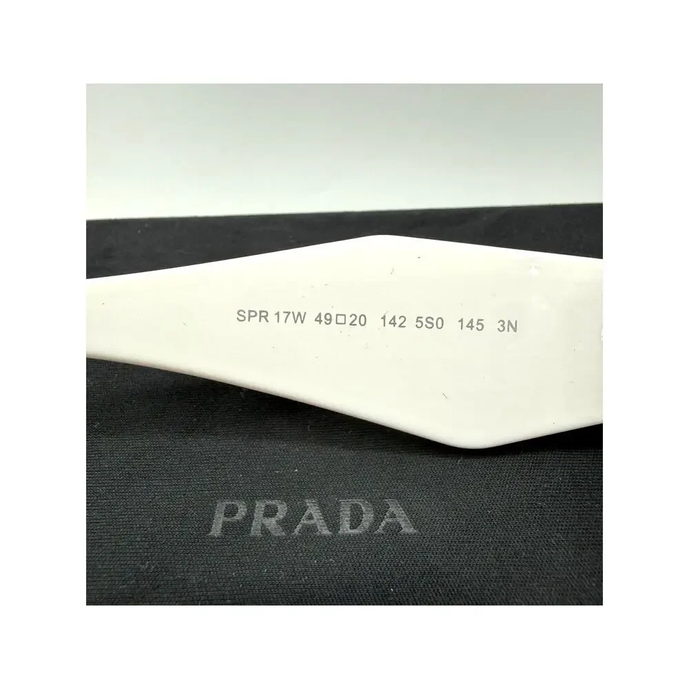 Prada Symbole Geometric White Sunglasses W/Prada Hard Case